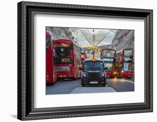 UK, England, London, West End, Regent Street, Christmas Lights-Alan Copson-Framed Photographic Print