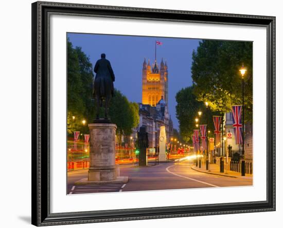 UK, England, London, Whitehall and Houses of Parliament-Alan Copson-Framed Photographic Print