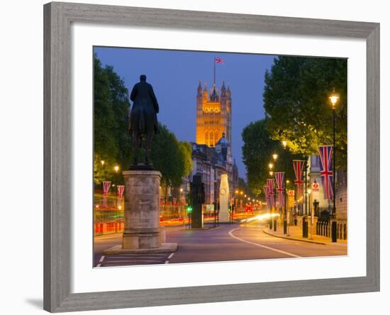 UK, England, London, Whitehall and Houses of Parliament-Alan Copson-Framed Photographic Print