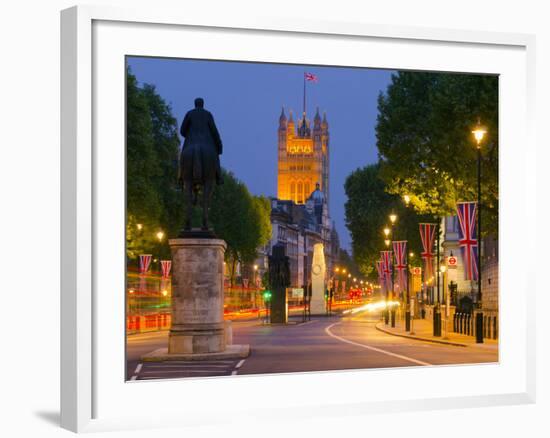 UK, England, London, Whitehall and Houses of Parliament-Alan Copson-Framed Photographic Print