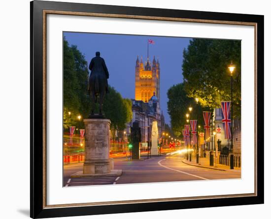 UK, England, London, Whitehall and Houses of Parliament-Alan Copson-Framed Photographic Print