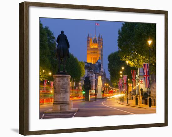 UK, England, London, Whitehall and Houses of Parliament-Alan Copson-Framed Photographic Print