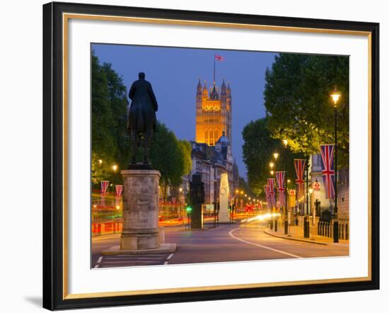 UK, England, London, Whitehall and Houses of Parliament-Alan Copson-Framed Photographic Print