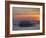 UK, England, Sussex, Brighton, Boat Sailing Past Remains of Brighton West Pier at Sunset-Jane Sweeney-Framed Photographic Print