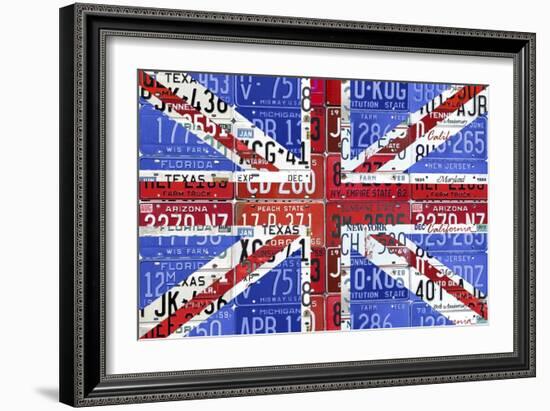 UK Flag License Plate-Design Turnpike-Framed Giclee Print