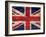 Uk Flag On A Brick Wall Background-Steve18-Framed Art Print