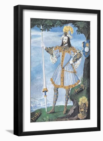 UK, London-Greenwich, Portrait of George Clifford 3rd Earl of Cumberland-null-Framed Giclee Print