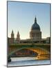 Uk, London, St; Paul's Cathedral and Canon Street Railway Bridge across River Thames from Southwark-Alan Copson-Mounted Photographic Print