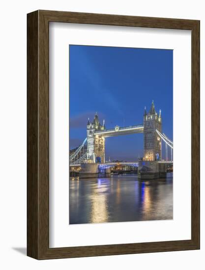 UK, London. Twilight Tower Bridge-Rob Tilley-Framed Photographic Print