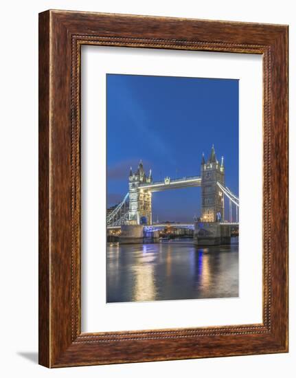 UK, London. Twilight Tower Bridge-Rob Tilley-Framed Photographic Print