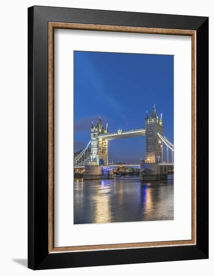 UK, London. Twilight Tower Bridge-Rob Tilley-Framed Photographic Print