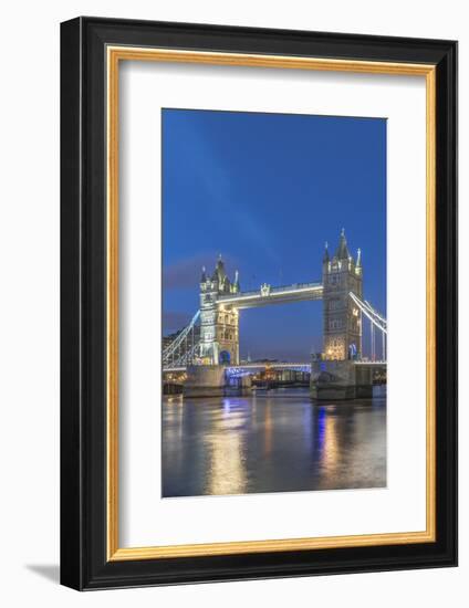 UK, London. Twilight Tower Bridge-Rob Tilley-Framed Photographic Print