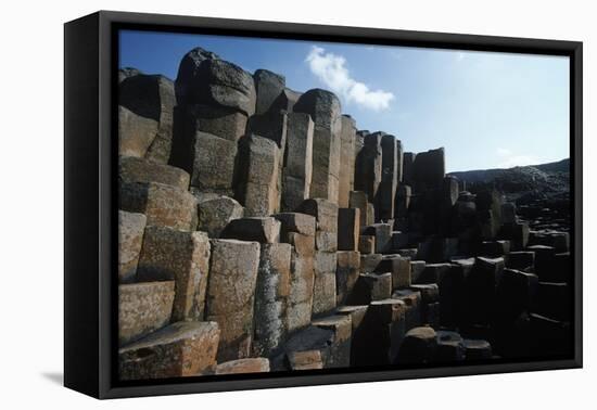 UK, Northern Ireland, County Antrim, Giant's Causeway, Prismatic Basalt Columns-null-Framed Premier Image Canvas