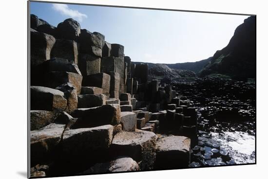 UK, Northern Ireland, County Antrim, Giant's Causeway, Prismatic Basalt Columns-null-Mounted Giclee Print