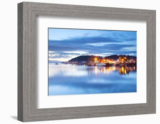 Uk, Scotland, Argyll and Bute, Oban. the Port of Oban During the Last Light of the Day.-Ken Scicluna-Framed Photographic Print