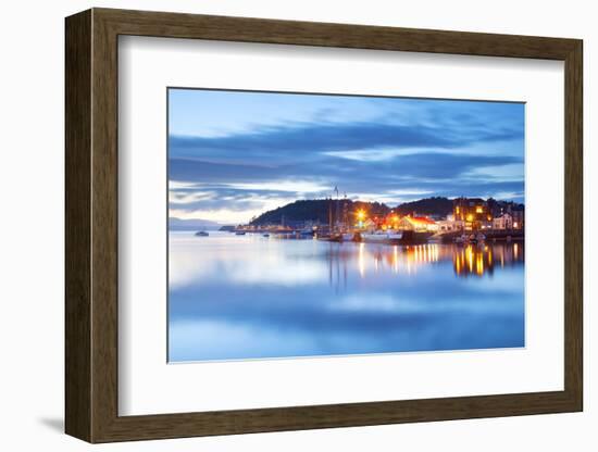 Uk, Scotland, Argyll and Bute, Oban. the Port of Oban During the Last Light of the Day.-Ken Scicluna-Framed Photographic Print