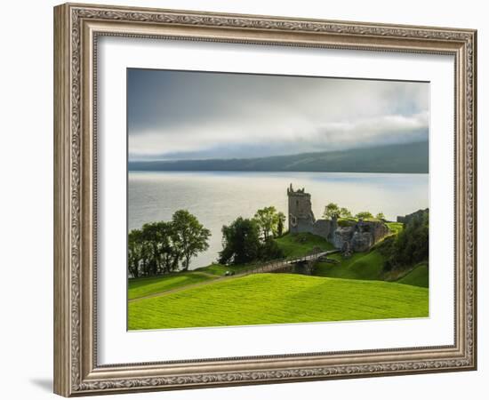 UK, Scotland, Highlands, Urquhart Castle and Loch Ness.-Karol Kozlowski-Framed Photographic Print