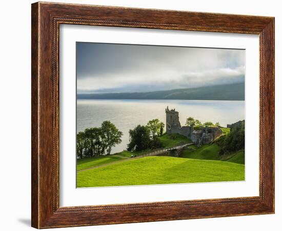 UK, Scotland, Highlands, Urquhart Castle and Loch Ness.-Karol Kozlowski-Framed Photographic Print