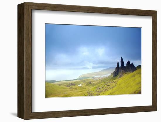 Uk, Scotland, Inner Hebrides, Isle of Skye. the Old Man of Storr in Dramatic Weather.-Ken Scicluna-Framed Photographic Print