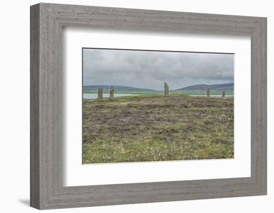 UK, Scotland, Orkney Island, Ring of Brodgar, a ceremonial site dating back to the Neolithic ages e-Rob Tilley-Framed Photographic Print