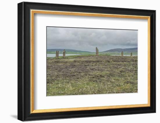 UK, Scotland, Orkney Island, Ring of Brodgar, a ceremonial site dating back to the Neolithic ages e-Rob Tilley-Framed Photographic Print