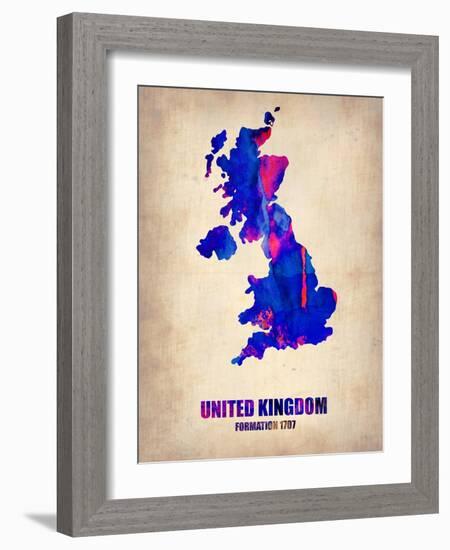 UK Watercolor Poster-NaxArt-Framed Art Print