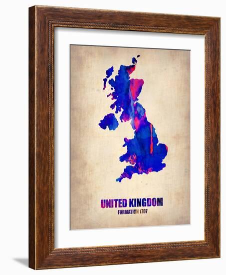 UK Watercolor Poster-NaxArt-Framed Art Print