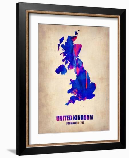 UK Watercolor Poster-NaxArt-Framed Art Print