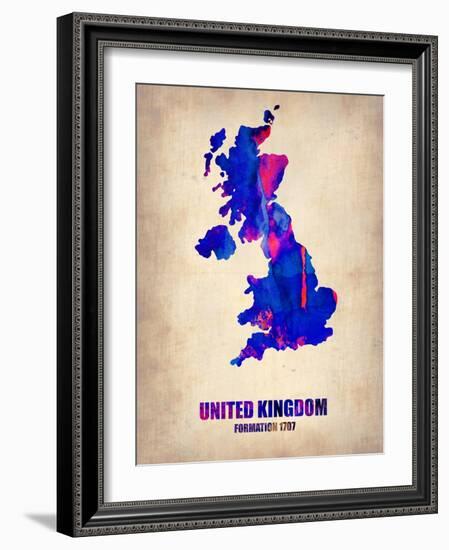 UK Watercolor Poster-NaxArt-Framed Art Print