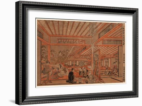 Ukie Yukimi Shuen No Zu-Utagawa Toyoharu-Framed Giclee Print