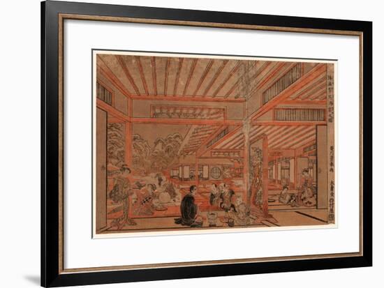 Ukie Yukimi Shuen No Zu-Utagawa Toyoharu-Framed Giclee Print