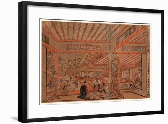 Ukie Yukimi Shuen No Zu-Utagawa Toyoharu-Framed Giclee Print