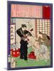 Ukiyo-E Newspaper: a Pinkie Is a Keepsake of Parting a Drafted Son-Yoshitoshi Tsukioka-Mounted Giclee Print