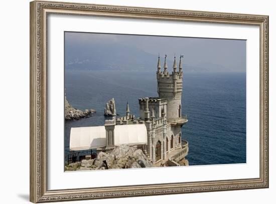 Ukraine, Crimea, Alupka, Surroundings of Yalta, Cape Ai-Todor, on Black Sea, Lastochkino Gnezdo-null-Framed Giclee Print