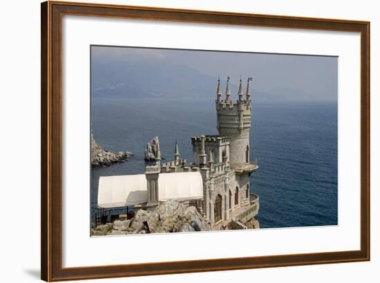 Ukraine, Crimea, Alupka, Surroundings of Yalta, Cape Ai-Todor, on Black Sea, Lastochkino Gnezdo-null-Framed Giclee Print