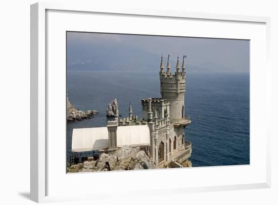 Ukraine, Crimea, Alupka, Surroundings of Yalta, Cape Ai-Todor, on Black Sea, Lastochkino Gnezdo-null-Framed Giclee Print