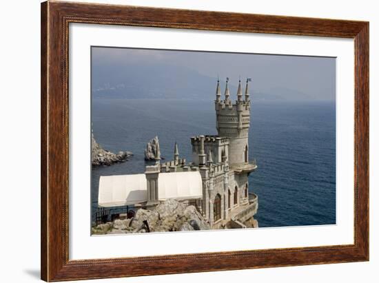 Ukraine, Crimea, Alupka, Surroundings of Yalta, Cape Ai-Todor, on Black Sea, Lastochkino Gnezdo-null-Framed Giclee Print