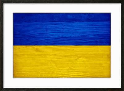 Ukraine Flag Design With Wood Patterning Flags Of The World Series Art Print Philippe Hugonnard Art Com