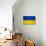 Ukraine Flag Design with Wood Patterning - Flags of the World Series-Philippe Hugonnard-Premium Giclee Print displayed on a wall