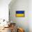 Ukraine Flag Design with Wood Patterning - Flags of the World Series-Philippe Hugonnard-Framed Stretched Canvas displayed on a wall