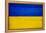 Ukraine Flag Design with Wood Patterning - Flags of the World Series-Philippe Hugonnard-Framed Stretched Canvas