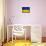 Ukraine Flag Design with Wood Patterning - Flags of the World Series-Philippe Hugonnard-Framed Stretched Canvas displayed on a wall