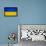 Ukraine Flag Design with Wood Patterning - Flags of the World Series-Philippe Hugonnard-Framed Stretched Canvas displayed on a wall