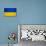 Ukraine Flag Design with Wood Patterning - Flags of the World Series-Philippe Hugonnard-Art Print displayed on a wall