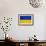 Ukraine Flag Design with Wood Patterning - Flags of the World Series-Philippe Hugonnard-Framed Art Print displayed on a wall