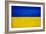 Ukraine Flag Design with Wood Patterning - Flags of the World Series-Philippe Hugonnard-Framed Art Print