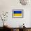 Ukraine Flag Design with Wood Patterning - Flags of the World Series-Philippe Hugonnard-Framed Art Print displayed on a wall