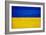Ukraine Flag Design with Wood Patterning - Flags of the World Series-Philippe Hugonnard-Framed Art Print