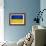 Ukraine Flag Design with Wood Patterning - Flags of the World Series-Philippe Hugonnard-Framed Art Print displayed on a wall