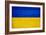 Ukraine Flag Design with Wood Patterning - Flags of the World Series-Philippe Hugonnard-Framed Art Print